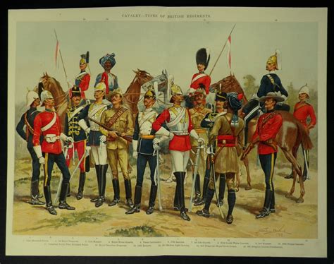 1899 Cavalry Types Of British Regiments Uniforms Colonial Británico