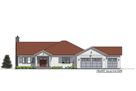 Stylish Farmhouse Ranch House Plan 64449sc Architectural Designs