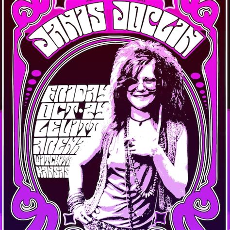 Janis Joplin Psychedelic Poster Etsy