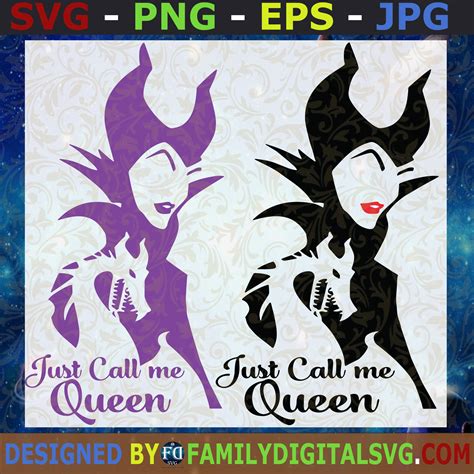#Maleficent SVG, Maleficent PNG clipart, Disney Maleficent, Maleficent, Just call me Queen 
