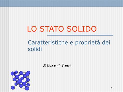 Ppt Lo Stato Solido Powerpoint Presentation Free Download Id5127824