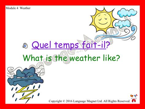 French Weather Teaching Resources