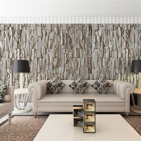 Modern 3d Grey Brick Wallpapers Custom Photo Wall Mural 3