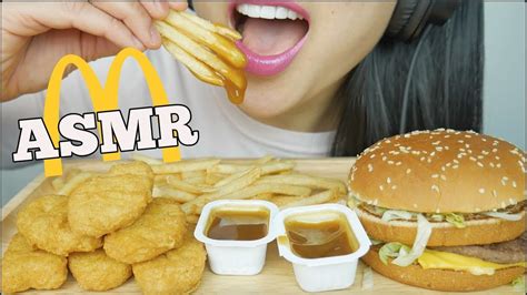 ASMR McDonalds Chicken NUGGETS BIG Mac EATING SOUNDS SAS ASMR YouTube
