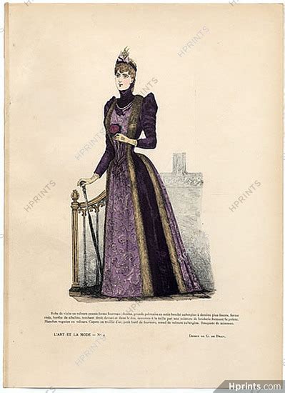 Lart Et La Mode 1890 N°04 G De Billy Colored Fashion