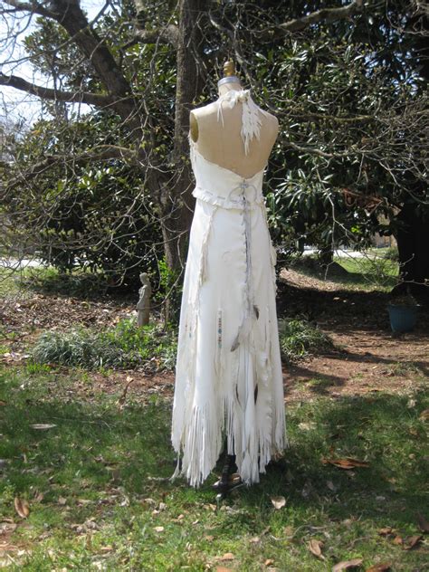 White Leather Wedding Dress Native American By Hippiebride