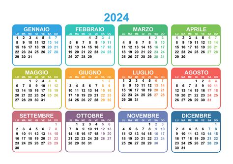 Calendario 2024 Annuale Calendariosu