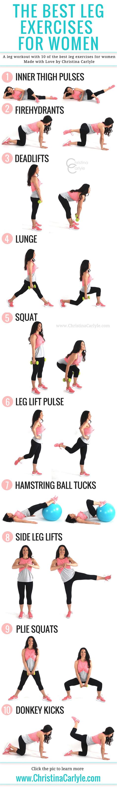 The 10 Best Leg Exercises For Women Leg Workout Women Best Leg