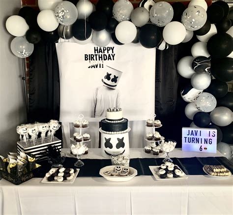 Marshmello party | Marshmello party, Video game birthday party decorations, Marshmello birthday