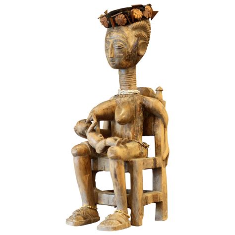 African Bronze Tribal Statue Sculpture Bamileke Tribe Akan Ashanti