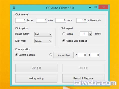 Op Auto Clicker 30 Auto Mouse Click