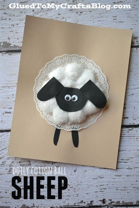Paper Plate And Cotton Ball Sheep Spring Kid Craft Idea Sheep Crafts