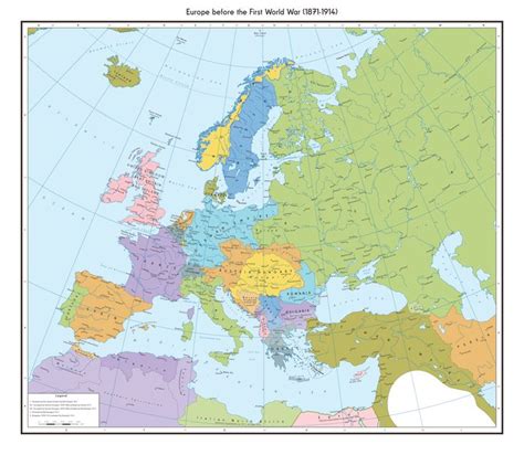 Map Of Europe Before The Outbreak Of Ww1 Europe Harita Avrupa