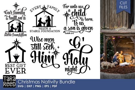 Christmas Nativity Christmas Svg Files For Crafters 118704 Cut