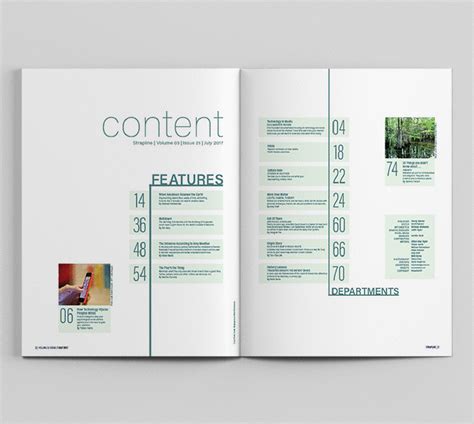 Magazine Table Of Contents S Behance