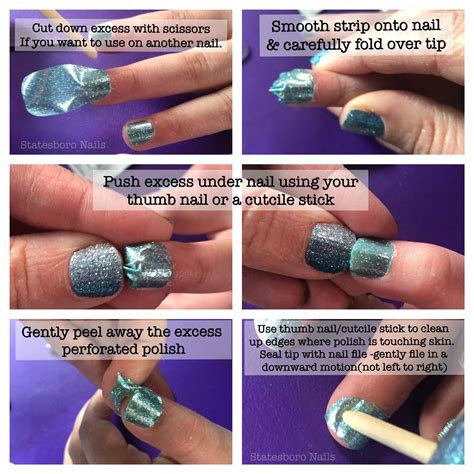 Heres How I Apply Color Street 100 Nail Polish Strips On Mine And My