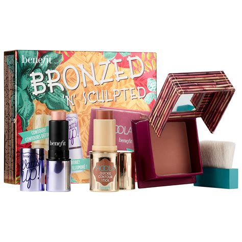 Benefit Cosmetics Hoola Bronzed N Sculpted Set Makeup Brush Set
