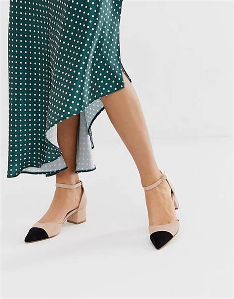Oasis Pointed Shoes With Ankle Strap In Nude Asos