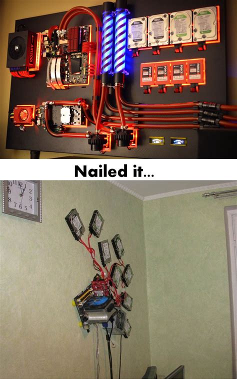 Ultimate Wall Mount Rig Nailed It Gaming Computer Room Computer