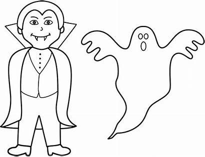 Ghost Halloween Coloring Pages Ghosts Printable Vampire
