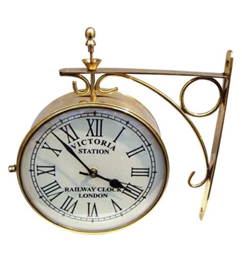 Variety Arts Double Side Victoria Brass Wall Clock By Variety Arts