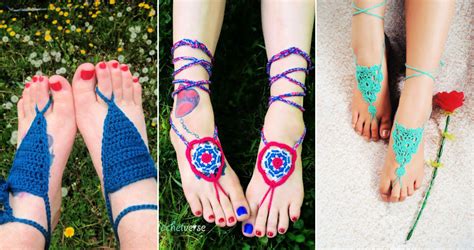 Crochet Barefoot Sandals Pattern 20 Free Patterns