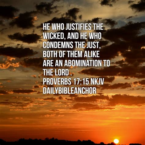 Dailybibleanchor - He who justifies the wicked