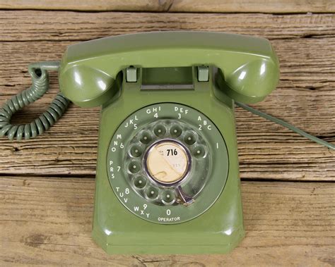 Vintage Phone Retro Stromberg Carlson Olive Green Phone Vintage
