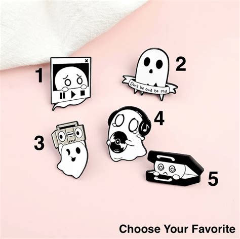 Cute Boo Ghost Halloween Enamel Pins Cute Enamel Pins Etsy