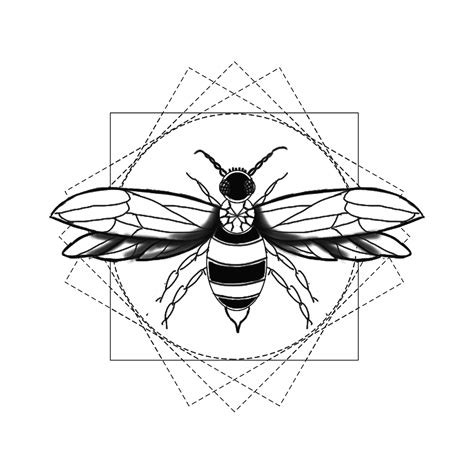 Geometric Bee Inspirational Tattoos Temporary Tattoo Designs Bee