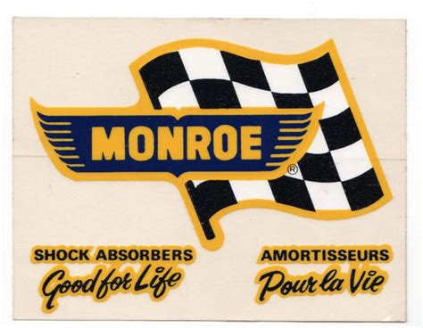 Buy Vintage 1960s Monroe Shock Good For Life Decal Racing Sticker In