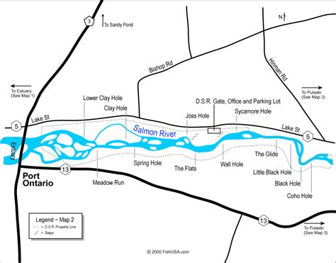 Map Salmon River Douglaston Salmon Run Area