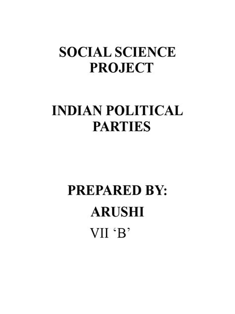 social science project indian political parties vii b pdf independent india democracy