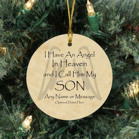 Check spelling or type a new query. Angel Son Christmas Memorial Ornaments - Sympathy Gifts ...