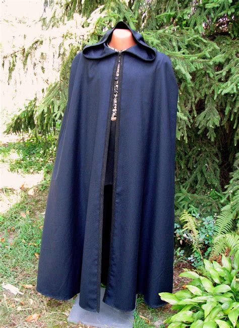 Medieval Cloak For Men Wool Hooded Cape Long Renaissance Cape Larp