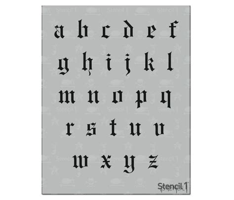 Stencil1 Old English Font 1 Letter Stencil 85 X 11 Letter