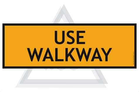 Use Walkway Sign 600x200mm Rd503 National Safety Signs