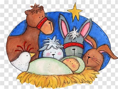 Christmas Clip Art Nativity Of Jesus In Rabbit Cartoon Transparent Png