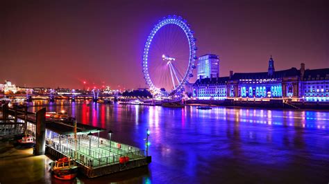 London Eye At Night 4k 5k Hd Desktop Wallpaper Widescreen Alta
