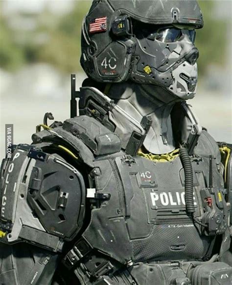 Future Looking Police Body Armor Tactical Armor Combat Armor Armor