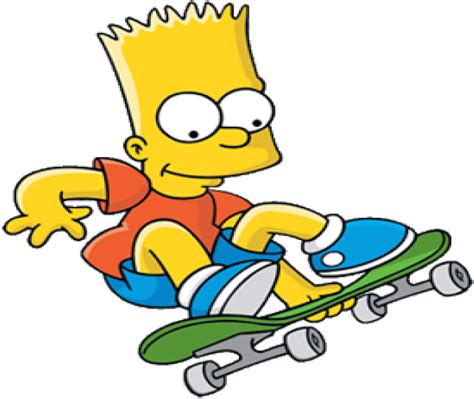 Drawing Skateboard Bart Simpson Bart Simpson En Skate Clipart Full