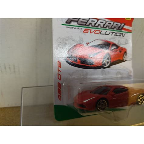 Ferrari 488 Gtb Red Race And Play Evolution 172 Bburago Bcn Stock Cars
