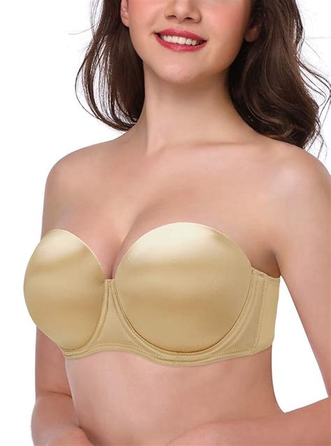 Womenâs Underwire Bra Contour Convertible Full Coverage Strapless Bra Large Bust Plus Size