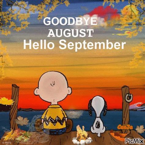 Snoopy And Charlie Goodbye August Hello September  Pictures Photos
