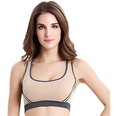 Women Racerback Sports Bras High Impact Padded Seamless Workout Gym