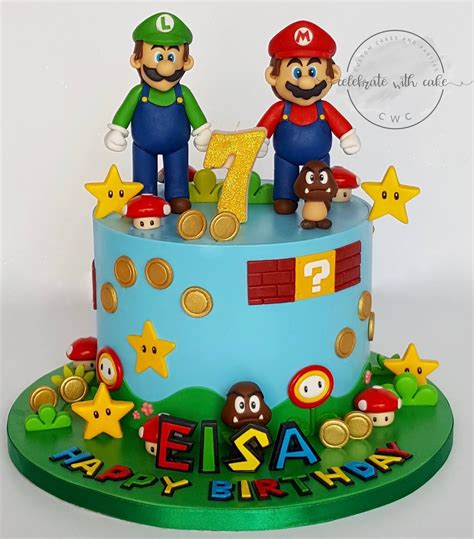 Mario birthday cake super mario brothers party happy birthday kallen life in the. Celebrate with Cake!: Super Mario and Luigi Cake