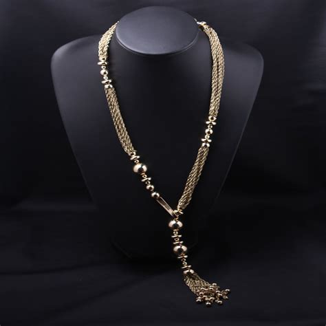 New Long Gold Chain Elegant Pendant Statement Necklace Party Jewelry