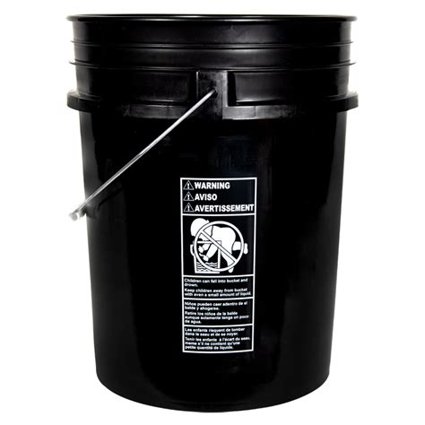 Premium Black 20 Liter Bucket Us Plastic Corp