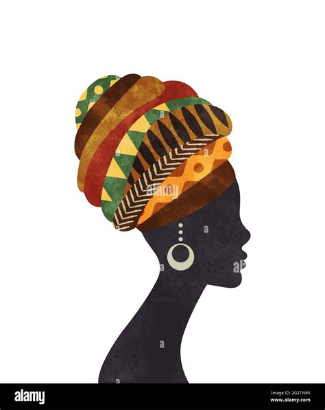 African Woman Paint Face Stock Vector Images Alamy