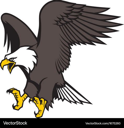 Flying Eagle Mascot Royalty Free Vector Image Vectorstock